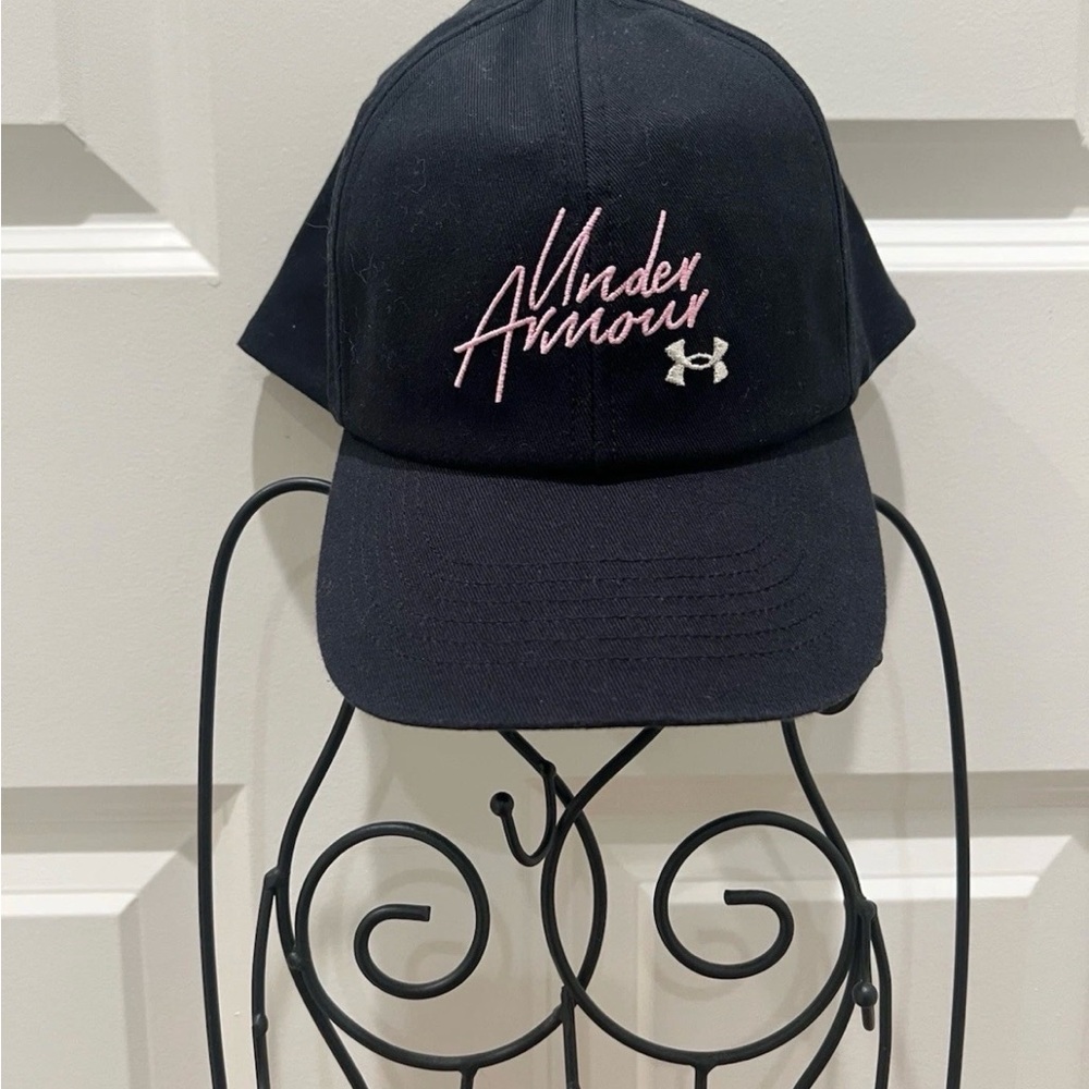 Under Armour Black Hat with Pink Embroidery
